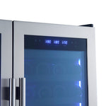 Forno Campania 32-Inch Wine Cooler, Stainless Steel, Dual Wine Zones, Two Beverage Drawers, 17.7 cu.ft - BonPrix Électroménagers