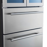 Forno Campania 32-Inch Wine Cooler, Stainless Steel, Dual Wine Zones, Two Beverage Drawers, 17.7 cu.ft - BonPrix Électroménagers