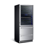 Forno Capraia 30-Inch Dual Temperature Zone Wine Cooler, Up to 144 Bottles, Two Refrigerated Drawers, Adjustable Temperature Zones - BonPrix Électroménagers