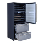 Forno Capraia 30-Inch Dual Temperature Zone Wine Cooler, Up to 144 Bottles, Two Refrigerated Drawers, Adjustable Temperature Zones - BonPrix Électroménagers