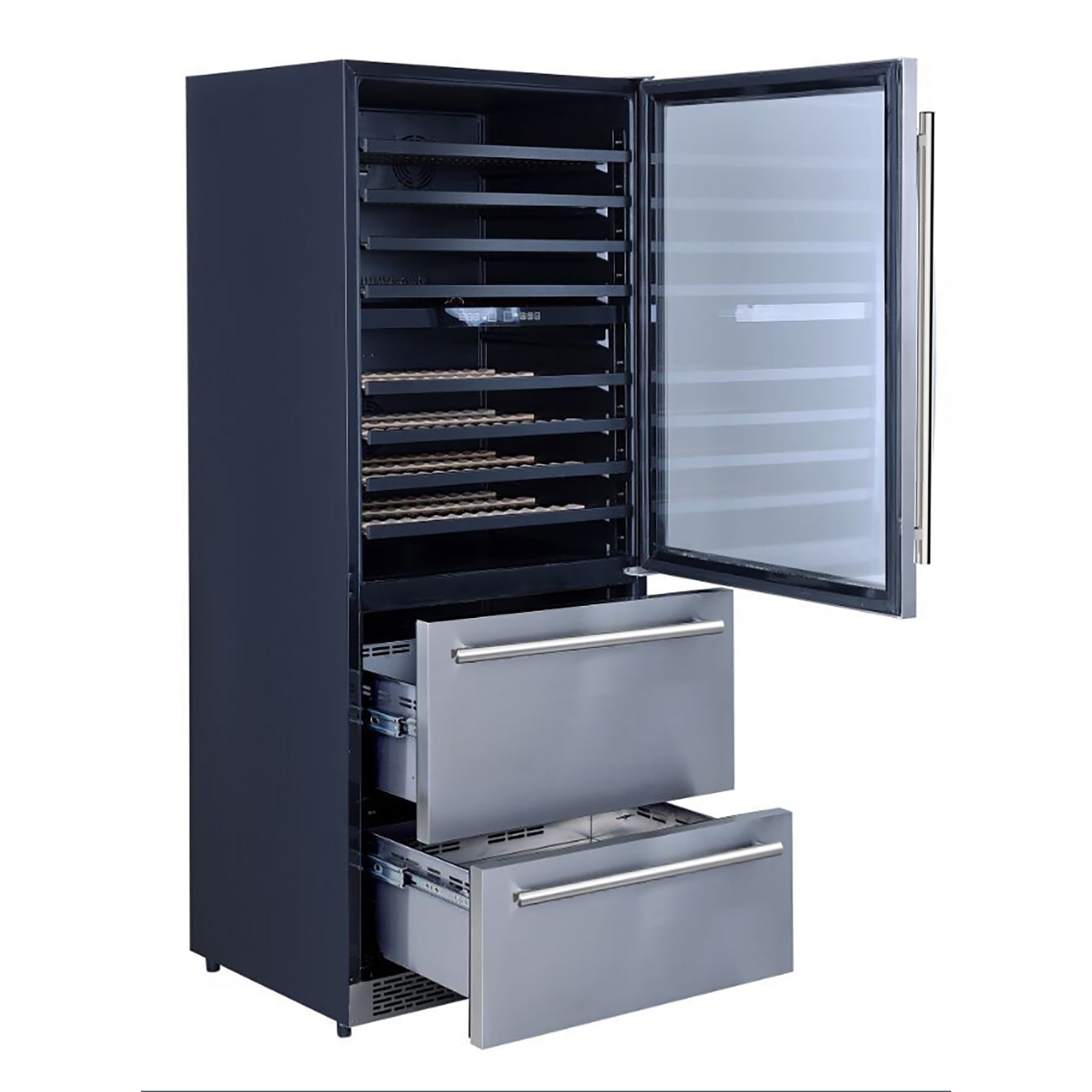 Forno Capraia 30-Inch Dual Temperature Zone Wine Cooler, Up to 144 Bottles, Two Refrigerated Drawers, Adjustable Temperature Zones - BonPrix Électroménagers