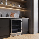 Forno Frescolino 24 Inch Beverage Cooler, Stainless Steel, with LED Lighting, Triple Glass Door, 188 Can Capacity, Built-In or Freestanding - BonPrix Électroménagers