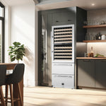 Forno Celano 30-Inch Dual Zone Wine Cooler and Beverage Cooler, 21.3 cu.ft, Stainless Steel - BonPrix Électroménagers