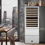 Forno Celano 30-Inch Dual Zone Wine Cooler and Beverage Cooler, 21.3 cu.ft, Stainless Steel - BonPrix Électroménagers