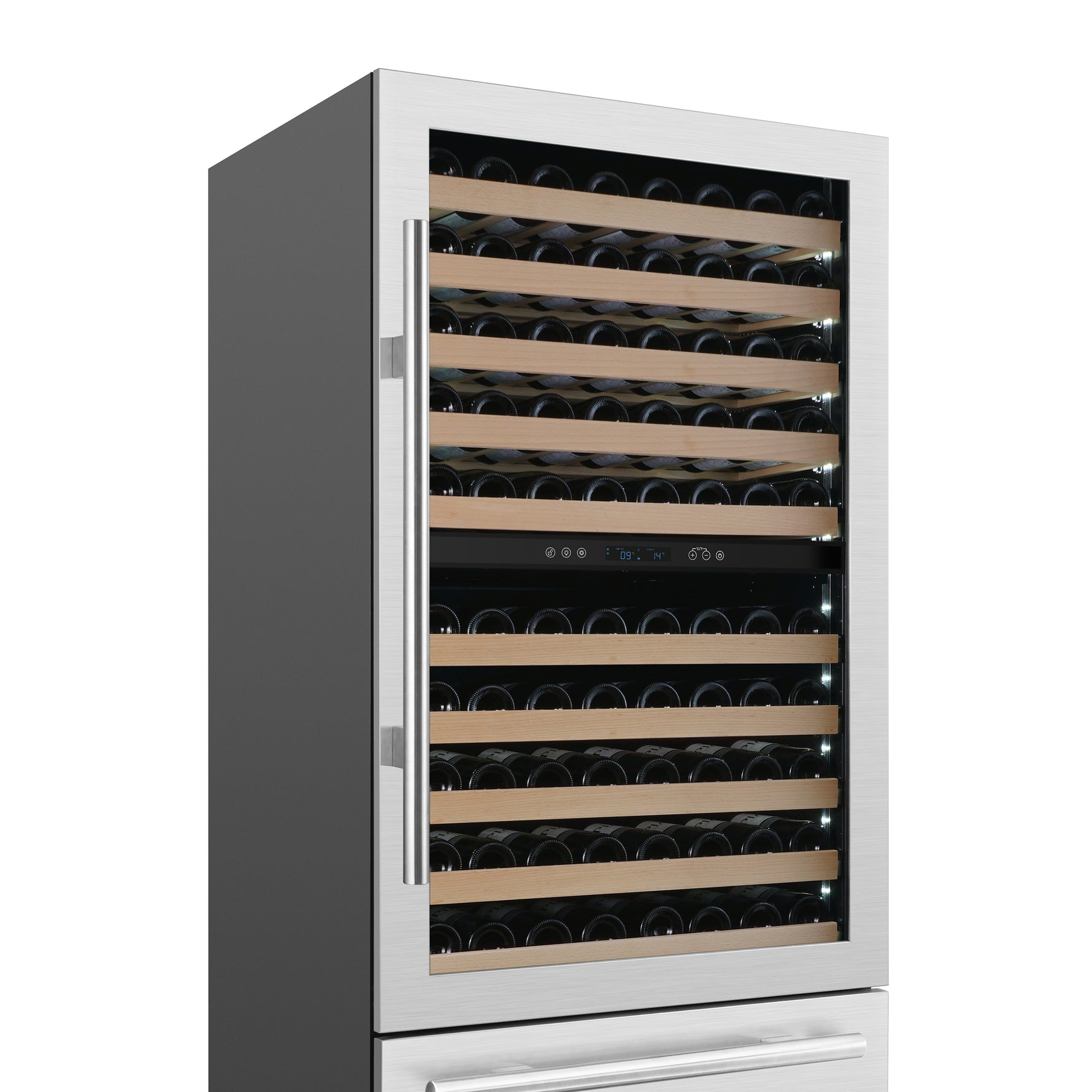 Forno Celano 30-Inch Dual Zone Wine Cooler and Beverage Cooler, 21.3 cu.ft, Stainless Steel - BonPrix Électroménagers