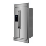 Forno Salerno 40-Inch Built-In Stainless Steel Refrigerator, 20 cu.ft, Modern Decorative Grill, ENERGY STAR Certified - BonPrix Électroménagers