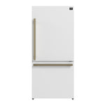 Forno Milano Espresso 31-Inch Bottom Freezer Refrigerator, White, 17.2 cu.ft Capacity, Energy Efficient - BonPrix Électroménagers