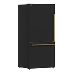 Forno Milano Espresso 31-Inch Black Bottom Freezer Refrigerator, 17.2 Cu. Ft., Energy-Efficient, No Frost, Built-In Ice Maker - BonPrix Électroménagers