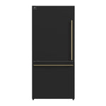Forno Milano Espresso 31-Inch Black Bottom Freezer Refrigerator, 17.2 Cu. Ft., Energy-Efficient, No Frost, Built-In Ice Maker - BonPrix Électroménagers