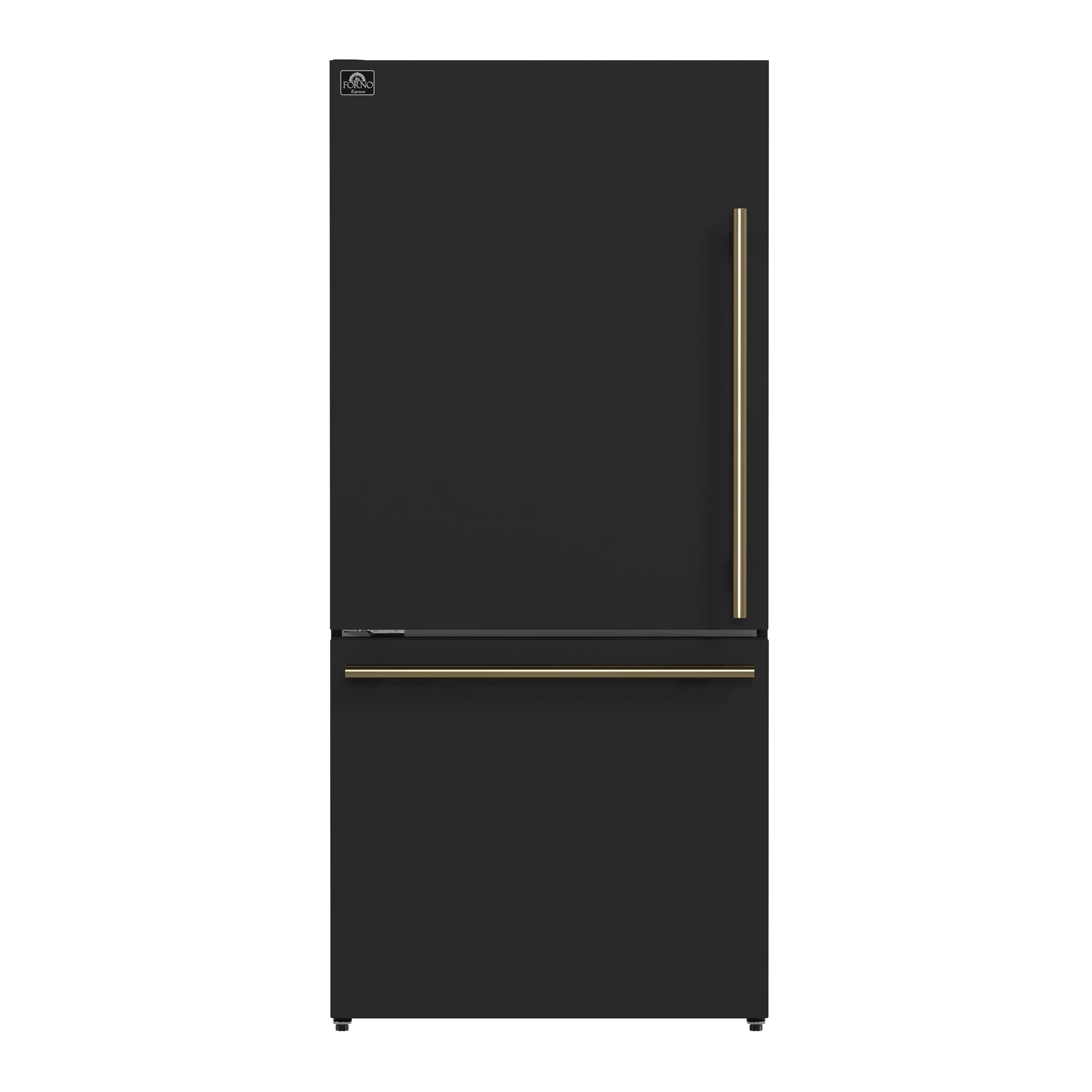 Forno Milano Espresso 31-Inch Black Bottom Freezer Refrigerator, 17.2 Cu. Ft., Energy-Efficient, No Frost, Built-In Ice Maker - BonPrix Électroménagers