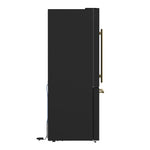 Forno Milano Espresso 31-Inch Black Bottom Freezer Refrigerator, 17.2 Cu. Ft., Energy-Efficient, No Frost, Built-In Ice Maker - BonPrix Électroménagers