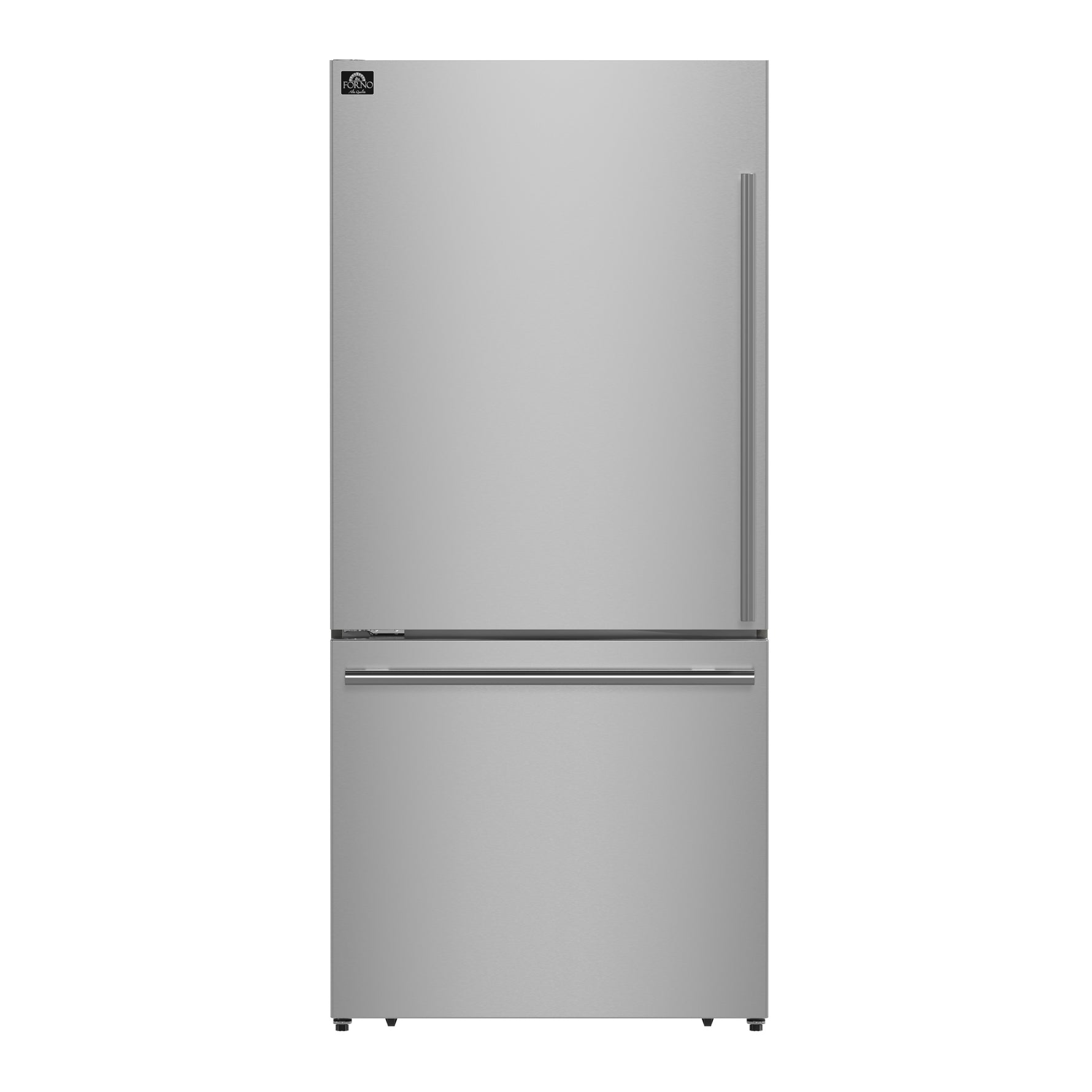 Forno Milano Espresso 31-Inch Stainless Steel Bottom Freezer Refrigerator, 17.2 cu.ft., Built-In Ice Maker, ENERGY STAR - BonPrix Électroménagers