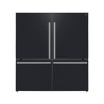 Forno Milano 2-Piece 62-Inch Freestanding Dual Bottom Freezer Refrigerator in Black – 34.4 cu.ft, Touch Control, Ice Maker - BonPrix Électroménagers