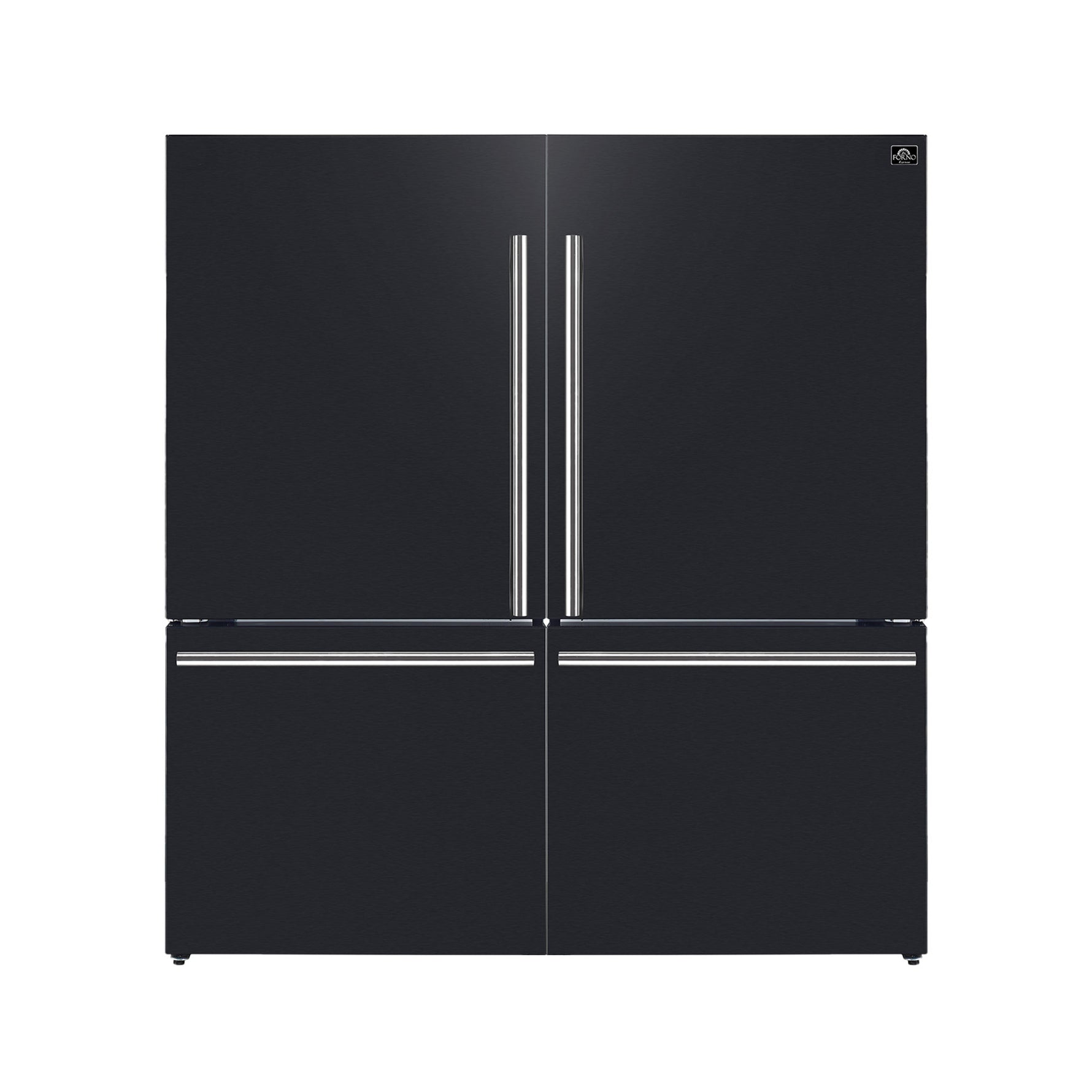 Forno Milano 2-Piece 62-Inch Freestanding Dual Bottom Freezer Refrigerator in Black – 34.4 cu.ft, Touch Control, Ice Maker - BonPrix Électroménagers