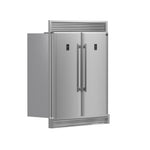 FORNO Premium 2-Piece Kitchen Bundle - Capriasca 48" Stainless Steel Range, Rizzuto 60" W. Dual Combo Convertible Refrigerator - FBDL-019-04CAUS - BonPrix Électroménagers