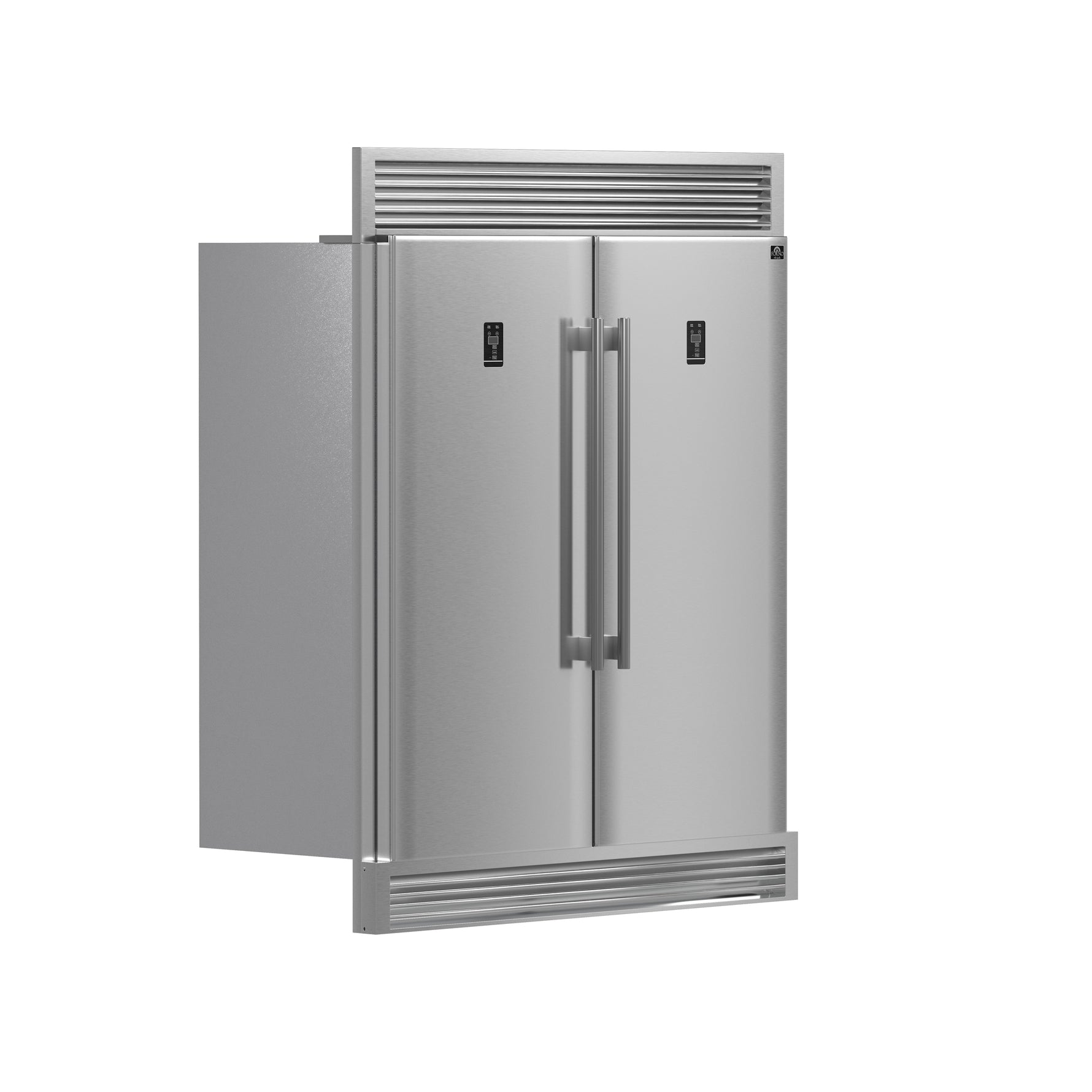 FORNO Premium 2-Piece Kitchen Bundle - Capriasca 48" Stainless Steel Range, Rizzuto 60" W. Dual Combo Convertible Refrigerator - FBDL-019-04CAUS - BonPrix Électroménagers