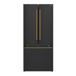 Forno Gallipoli Espresso 30-Inch Black French Door Refrigerator, Bottom Freezer, 17.5 Cu. Ft., No Frost, Ice Maker - BonPrix Électroménagers