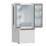 Forno Gallipoli Espresso 30-Inch White French Door Refrigerator, Bottom Freezer, 17.5 Cu. Ft., No Frost, Ice Maker - BonPrix Électroménagers