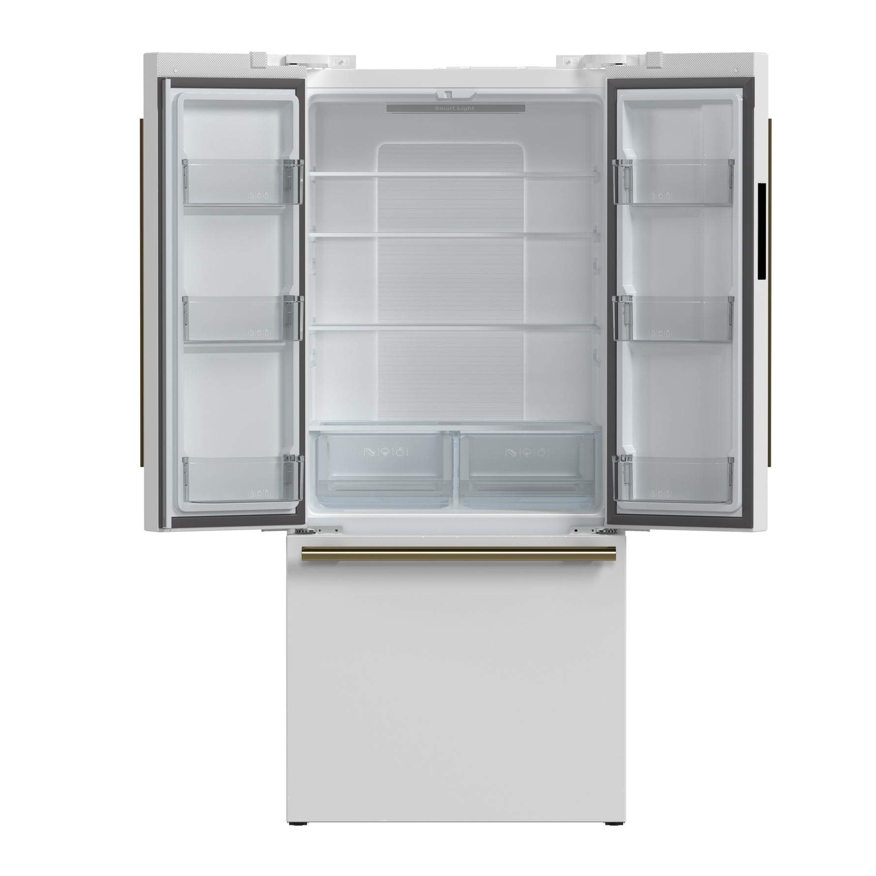 Forno Gallipoli Espresso 30-Inch White French Door Refrigerator, Bottom Freezer, 17.5 Cu. Ft., No Frost, Ice Maker - BonPrix Électroménagers