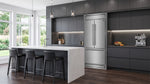 Réfrigérateur à portes françaises Forno Gallipoli de 30 pouces, capacité de 17,5 pi³, grille décorative moderne, largeur de 34 pouces, acier inoxydable, technologie sans givre, économe en énergie