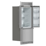 Forno Gallipoli 30-Inch French Door Refrigerator, 17.5 cu.ft Capacity, Decorative Grill, 34-Inch Width, Stainless Steel, No Frost Technology, Energy Efficient - BonPrix Électroménagers
