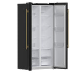 Forno Salerno Espresso 33-Inch Black Side-by-Side Refrigerator, 15.6 Cu. Ft., Energy-Efficient, No Frost, Modern Design - BonPrix Électroménagers
