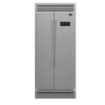 Forno Salerno 37-Inch Built-In Stainless Steel Refrigerator, 15.6 cu.ft, Decorative Grill, ENERGY STAR Certified - BonPrix Électroménagers