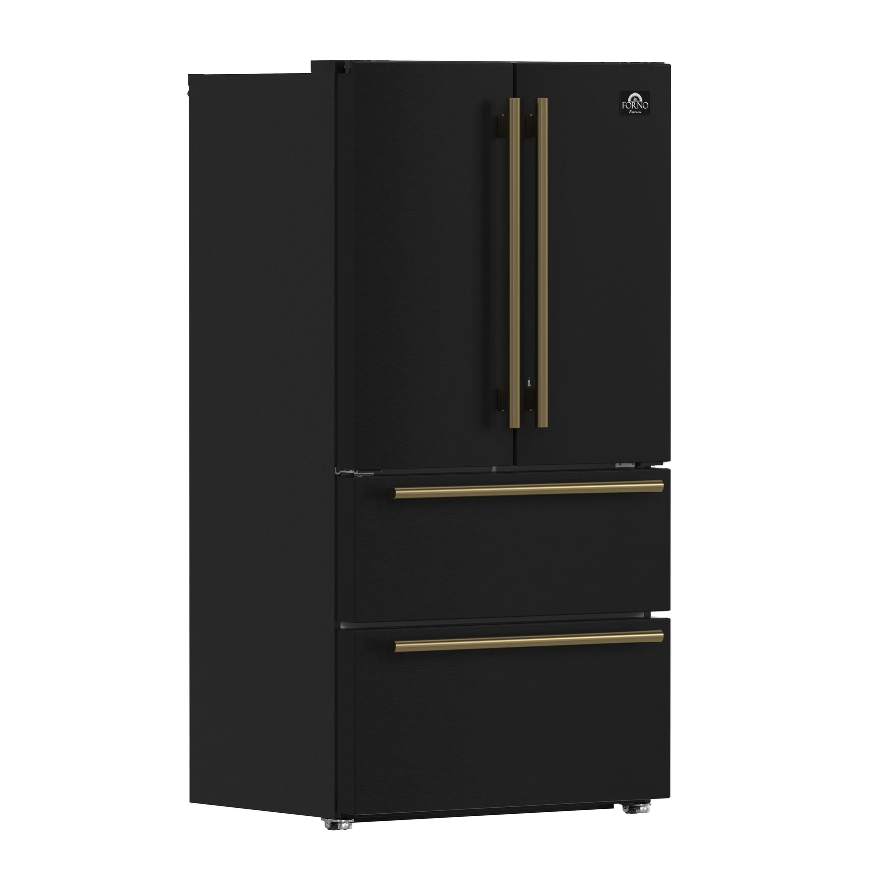 Forno Moena Espresso 36-Inch Black French Door Refrigerator, 19.2 Cu. Ft., Frost-Free, Automatic Ice Maker, ENERGY STAR Certified - BonPrix Électroménagers