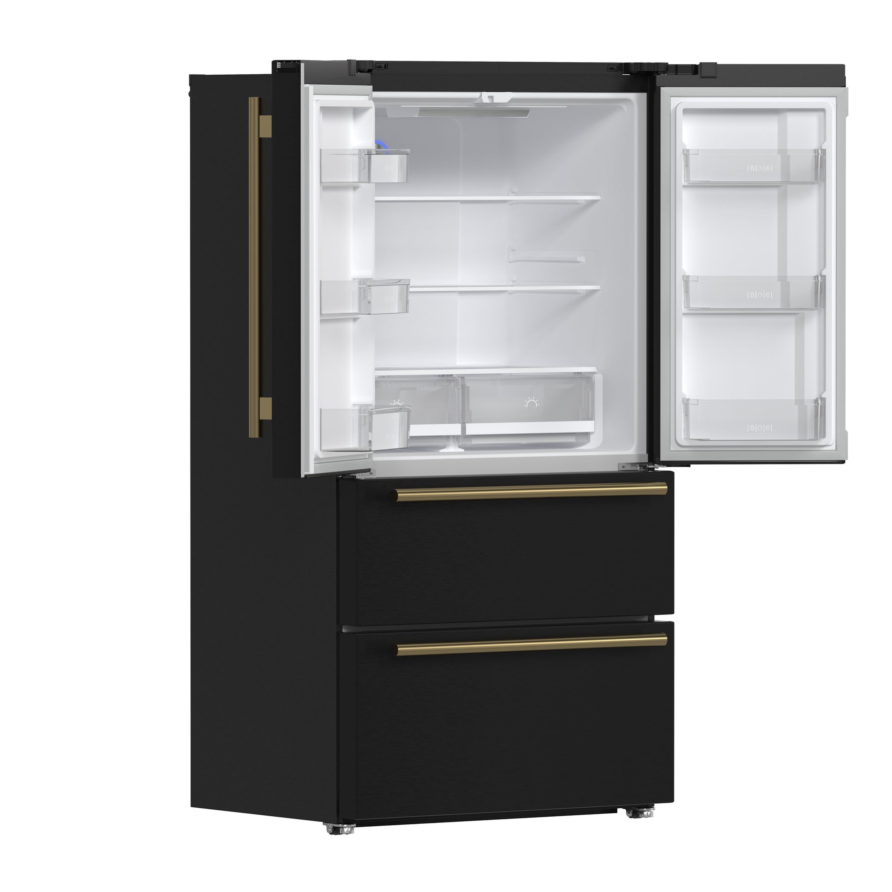 Forno Moena Espresso 36-Inch Black French Door Refrigerator, 19.2 Cu. Ft., Frost-Free, Automatic Ice Maker, ENERGY STAR Certified - BonPrix Électroménagers