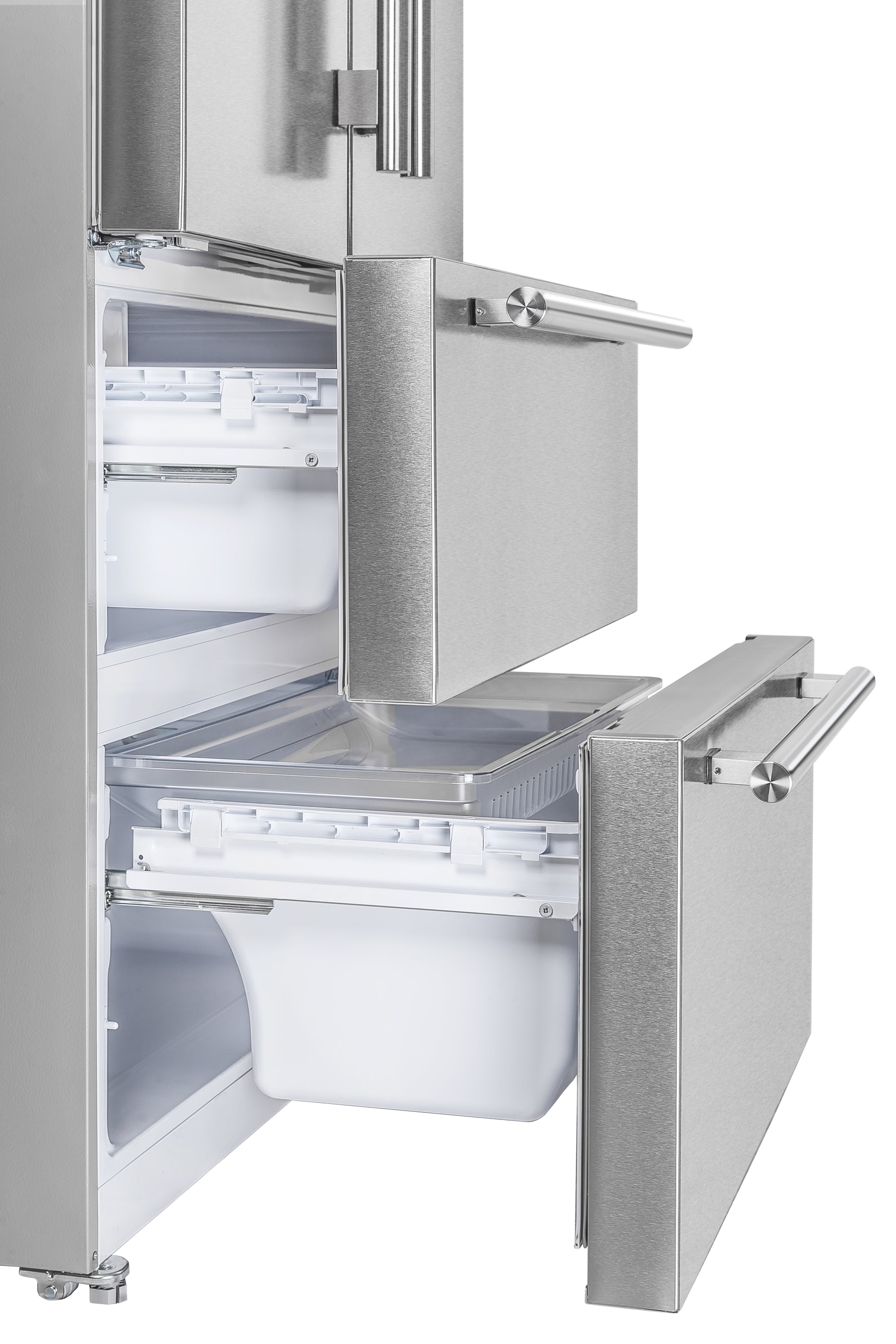 Forno Moena 36-Inch French Door Refrigerator, 19.2 cu.ft, Counter Depth, Ice Maker, Stainless Steel Interior Panel, ENERGY STAR Certified - BonPrix Électroménagers