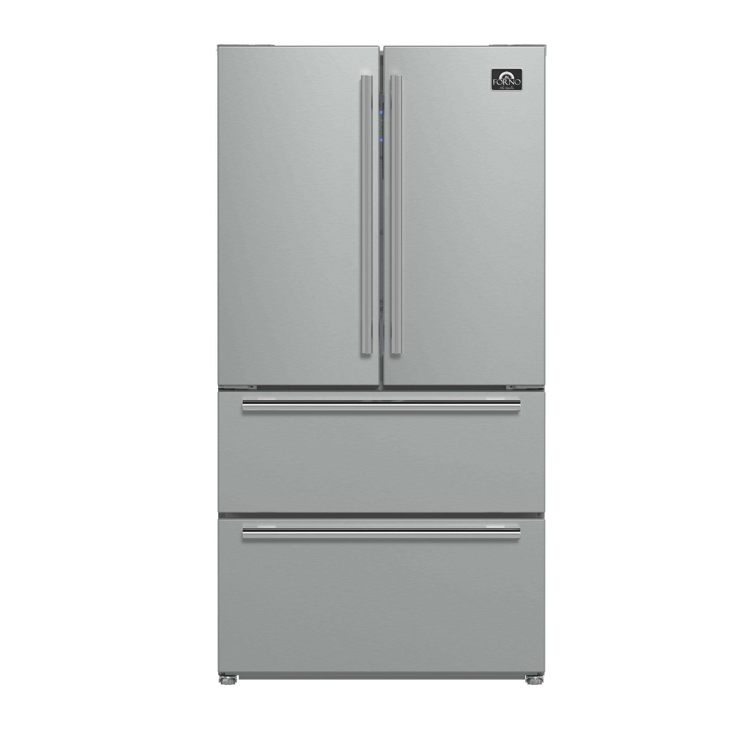 Forno Moena 36-Inch French Door Refrigerator, 19.2 cu.ft, Counter Depth, Ice Maker, Stainless Steel Interior Panel, ENERGY STAR Certified - BonPrix Électroménagers