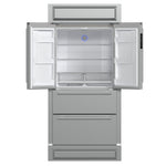 Forno Moena 40-Inch French Door Refrigerator, Stainless Steel, 19.2 cu.ft, Modern Decorative Grill, ENERGY STAR Certified - BonPrix Électroménagers