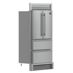 Forno Moena 40-Inch French Door Refrigerator, Stainless Steel, 19.2 cu.ft, Decorative Grill, ENERGY STAR Certified - BonPrix Électroménagers