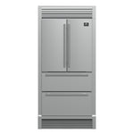 Forno Moena 40-Inch French Door Refrigerator, Stainless Steel, 19.2 cu.ft, Decorative Grill, ENERGY STAR Certified - BonPrix Électroménagers