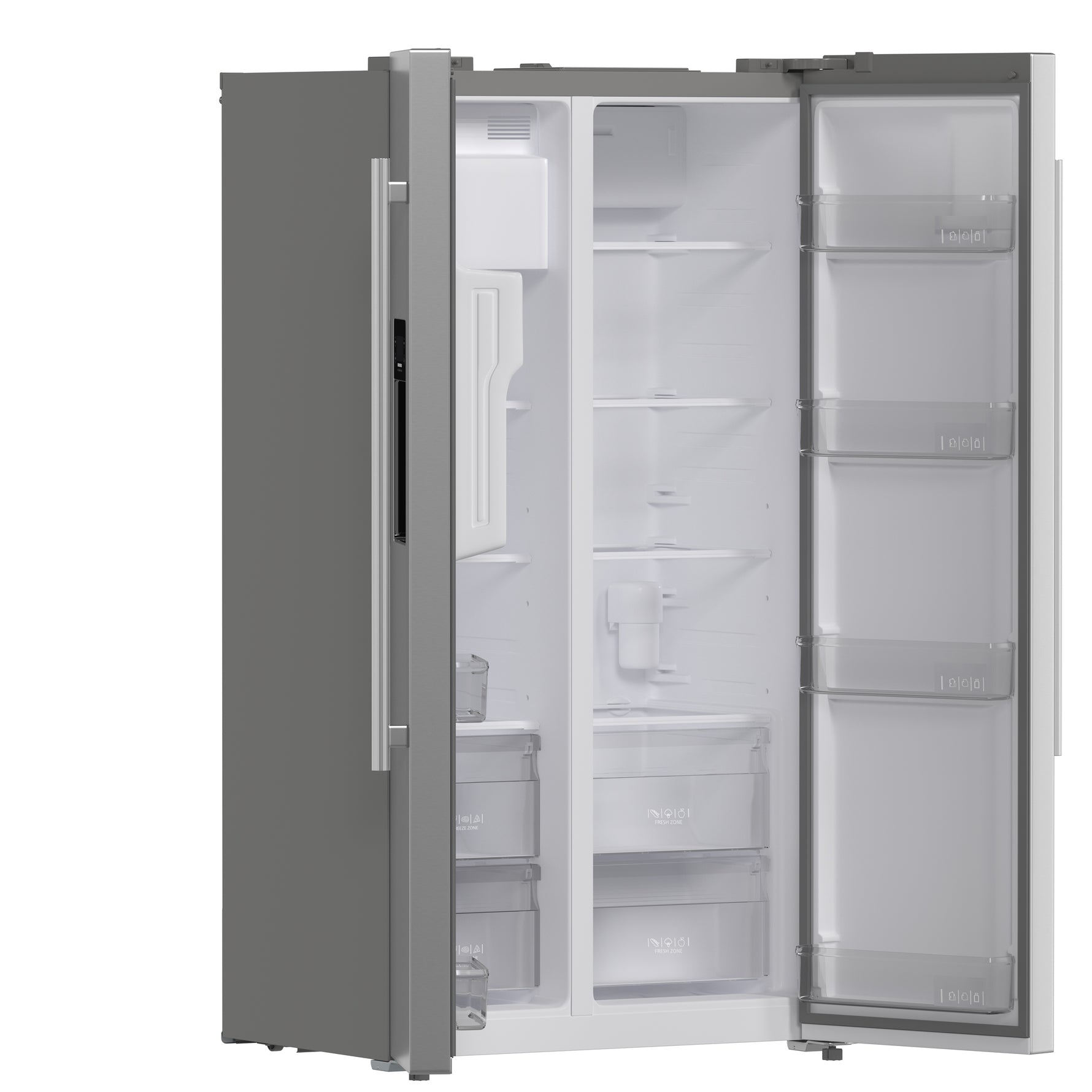 Forno Salerno 36-Inch Side-by-Side Stainless Steel Refrigerator, 20 cu.ft, ENERGY STAR Certified - BonPrix Électroménagers