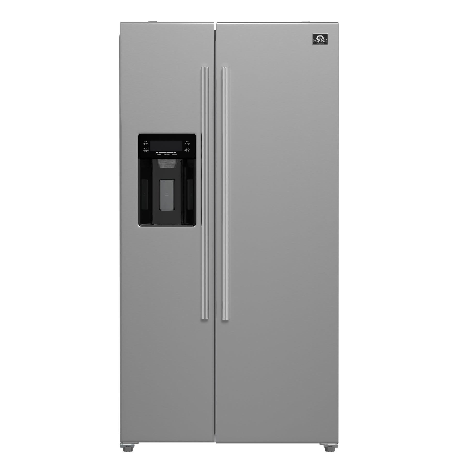 Forno Salerno 36-Inch Side-by-Side Stainless Steel Refrigerator, 20 cu.ft, ENERGY STAR Certified - BonPrix Électroménagers