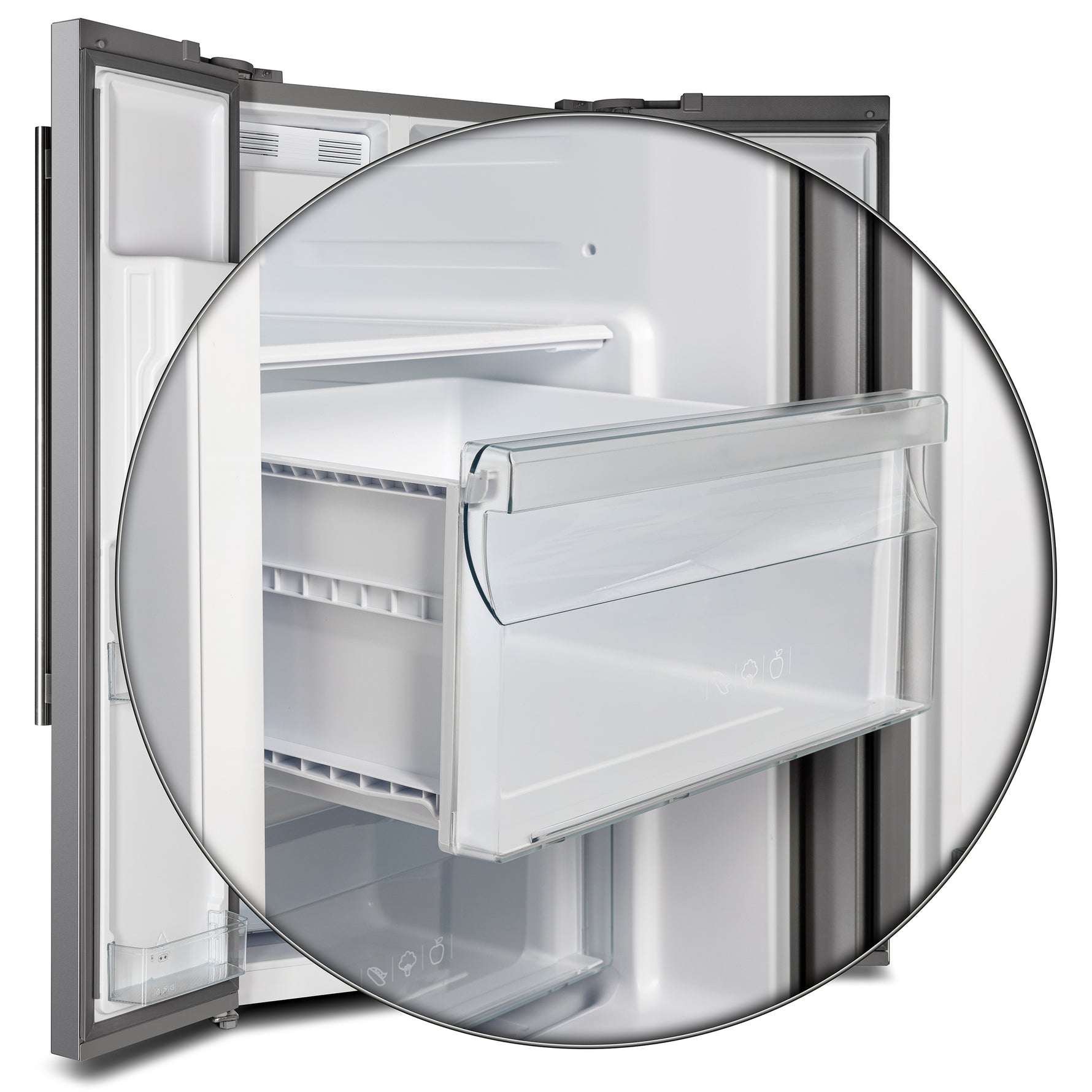Forno Salerno 40-Inch Built-In Stainless Steel Refrigerator, 20 cu.ft, Decorative Grill, ENERGY STAR Certified - BonPrix Électroménagers
