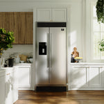 Forno Salerno 40-Inch Built-In Stainless Steel Refrigerator, 20 cu.ft, Decorative Grill, ENERGY STAR Certified - BonPrix Électroménagers