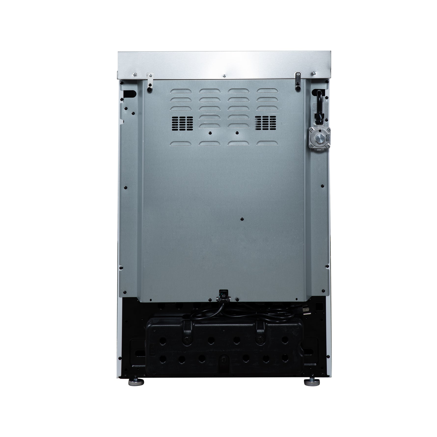 Forno Breno 24 Inch Freestanding Gas Range in White with Antique Brass, Compact Design - BonPrix Électroménagers