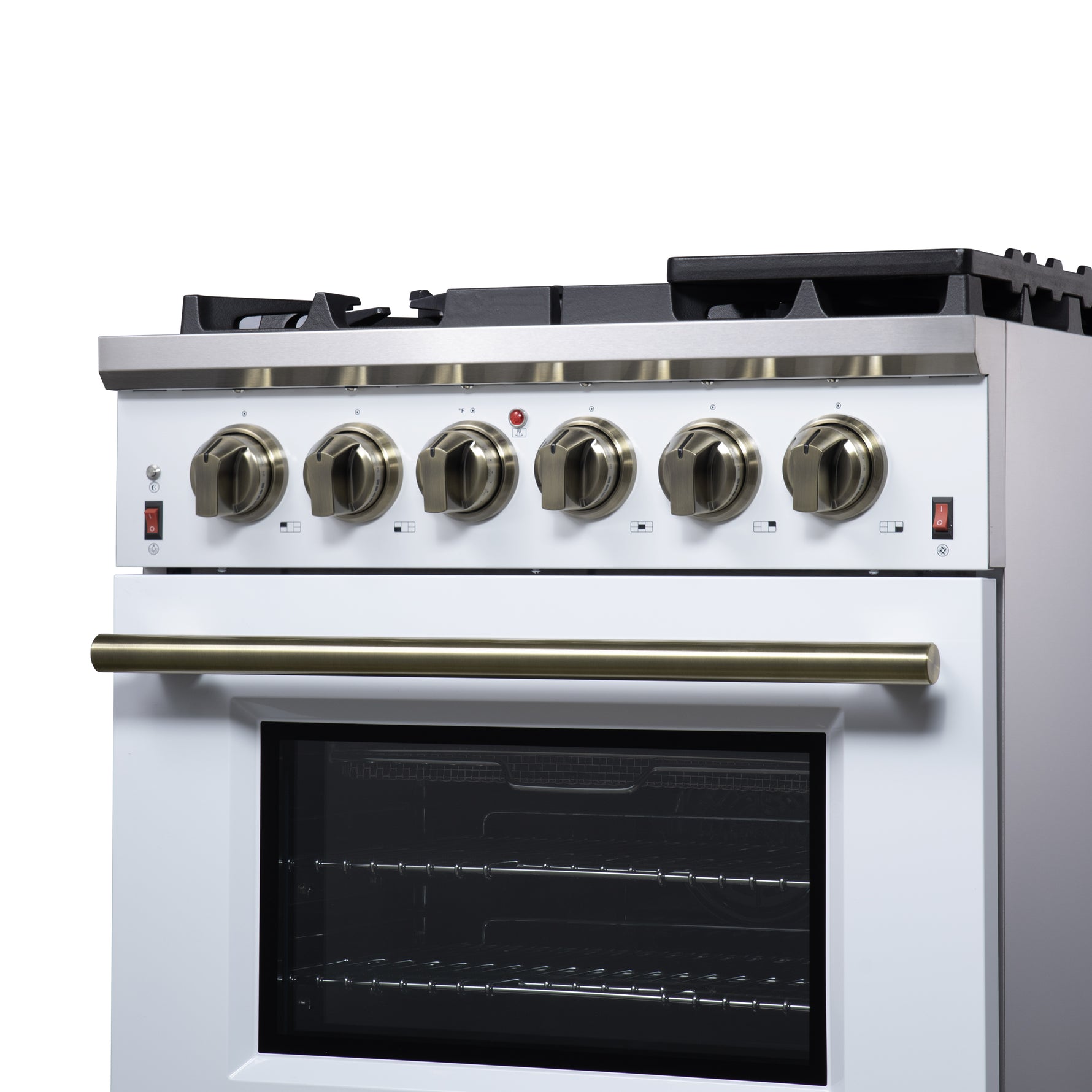 Forno Massimo 30-Inch White Freestanding Gas Range, 5 Burners, True Convection Oven - BonPrix Électroménagers