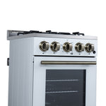 Forno Lamazze 20 Inch Freestanding Gas Range in White, Compact Design - BonPrix Électroménagers