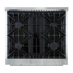 Cuisinière à gaz Marco de 30 pouces en acier inoxydable, 4 brûleurs 37 000 BTU, four à convection de 4,32 pi³