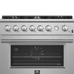 Cuisinière à gaz Marco 36 pouces en acier inoxydable, 6 brûleurs 67 000 BTU, four à convection de 5,36 pi³