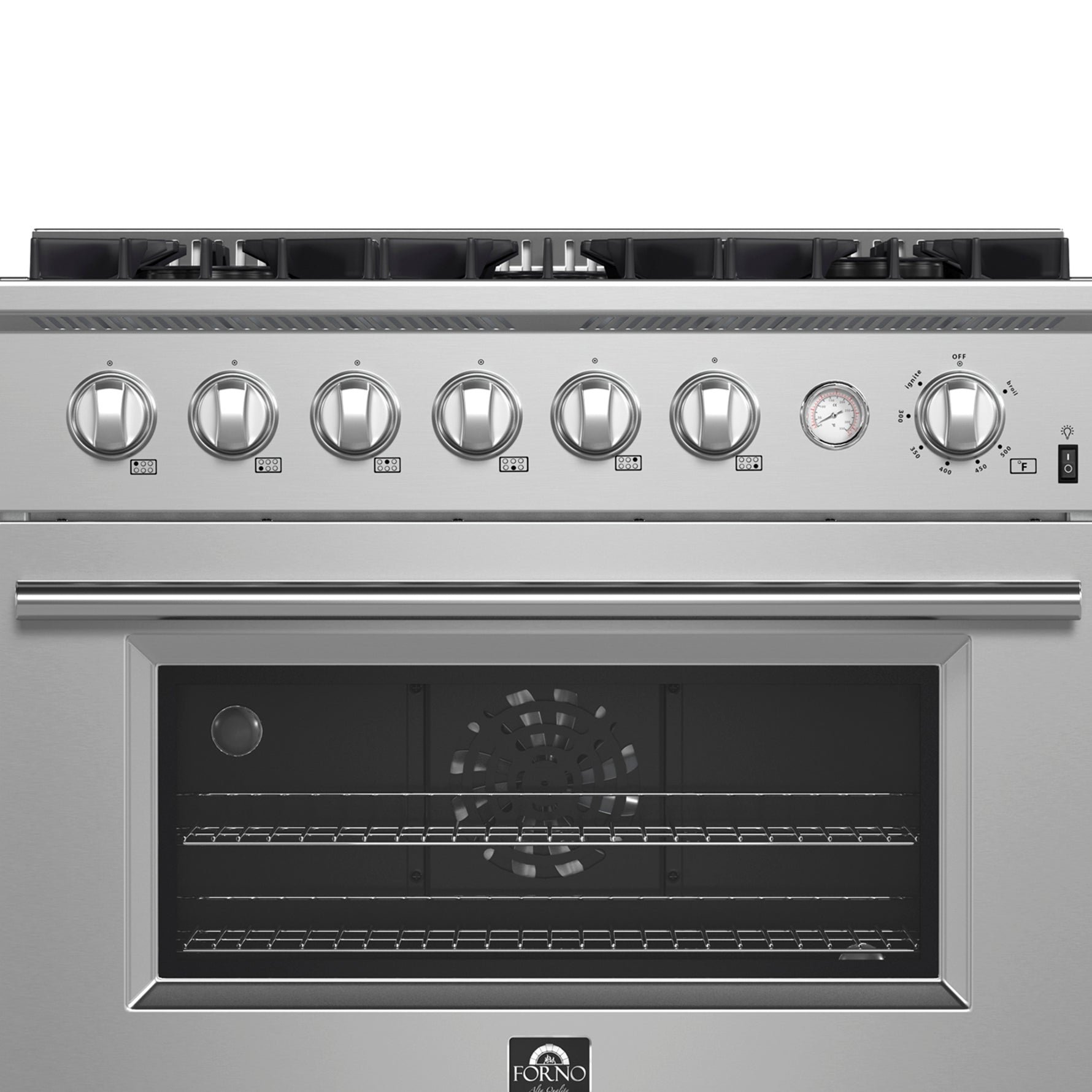 Cuisinière à gaz Marco 36 pouces en acier inoxydable, 6 brûleurs 67 000 BTU, four à convection de 5,36 pi³