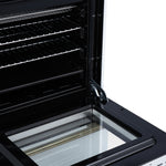 Forno Breno 24 Inch Freestanding Gas Range in White with Antique Brass, Plug Included, Energy Efficient - BonPrix Électroménagers