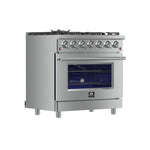 Forno Massimo 36-Inch Freestanding Gas Range, 6 Sealed Burners, Convection Oven, Energy Efficient - BonPrix Électroménagers