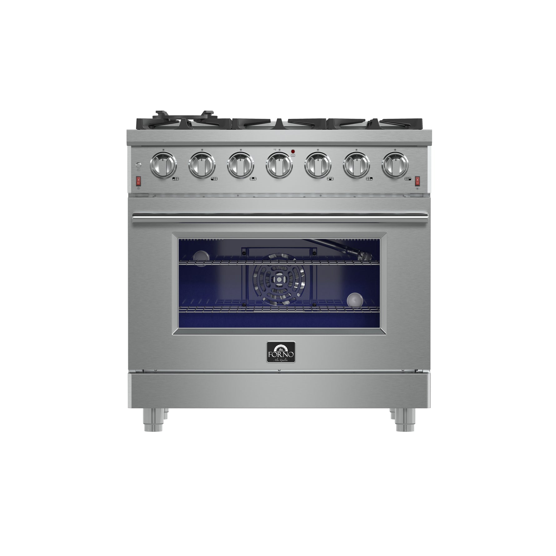 Forno Massimo 36-Inch Freestanding Gas Range, 6 Sealed Burners, Convection Oven, Energy Efficient - BonPrix Électroménagers