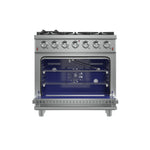 Forno Massimo 36-Inch Freestanding Gas Range, 6 Sealed Burners, Convection Oven, Energy Efficient - BonPrix Électroménagers