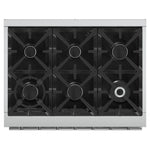 Forno Massimo 36-Inch Freestanding Gas Range, 6 Sealed Burners, Convection Oven, Energy Efficient - BonPrix Électroménagers