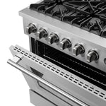 Marco 36-Inch Gas Range Stainless Steel, 6 Burners 67,000 BTU, 5.36 cu.ft. Convection Oven - BonPrix Électroménagers